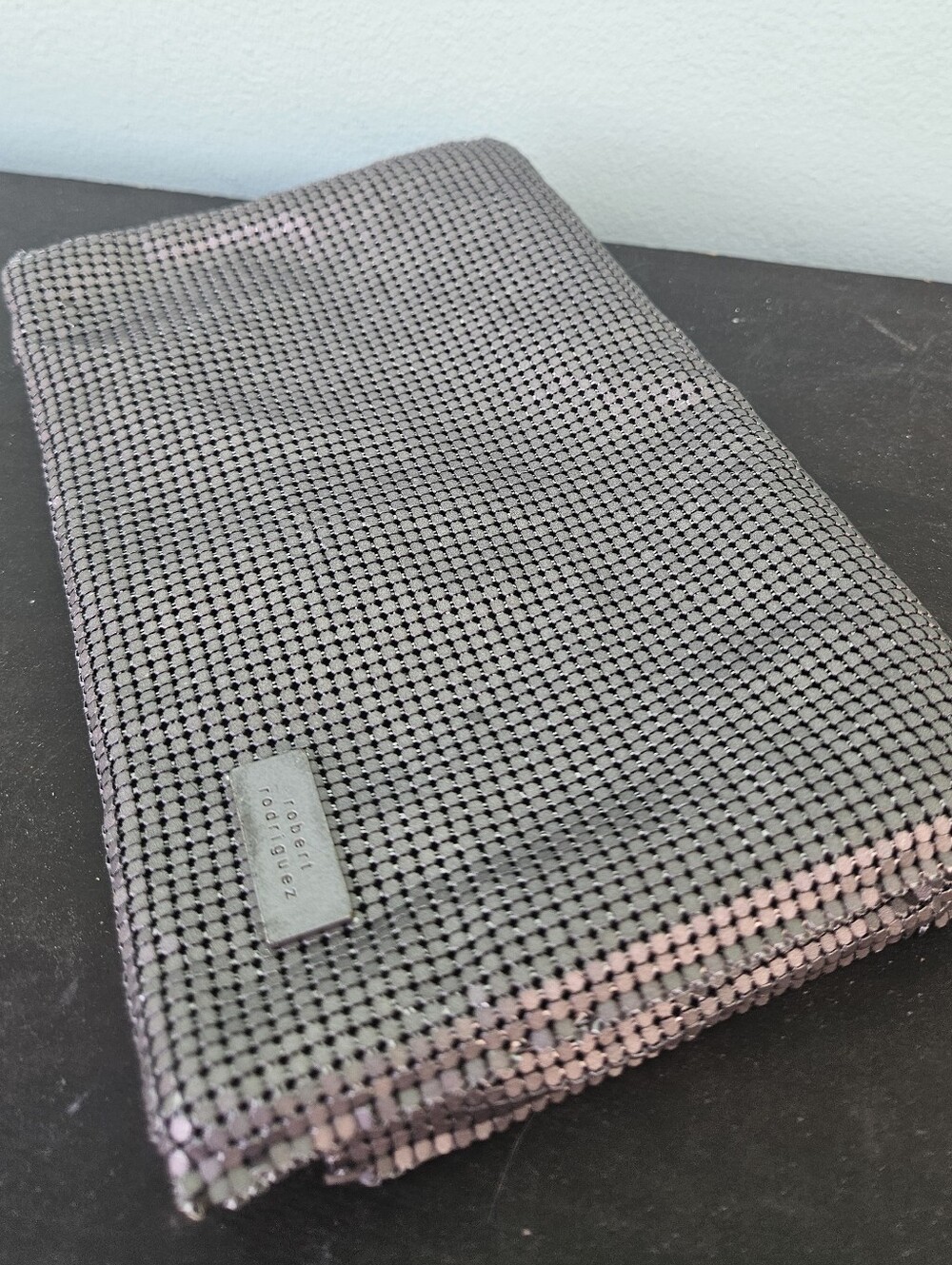 Robert Rodriguez Metallic Mesh Clutch